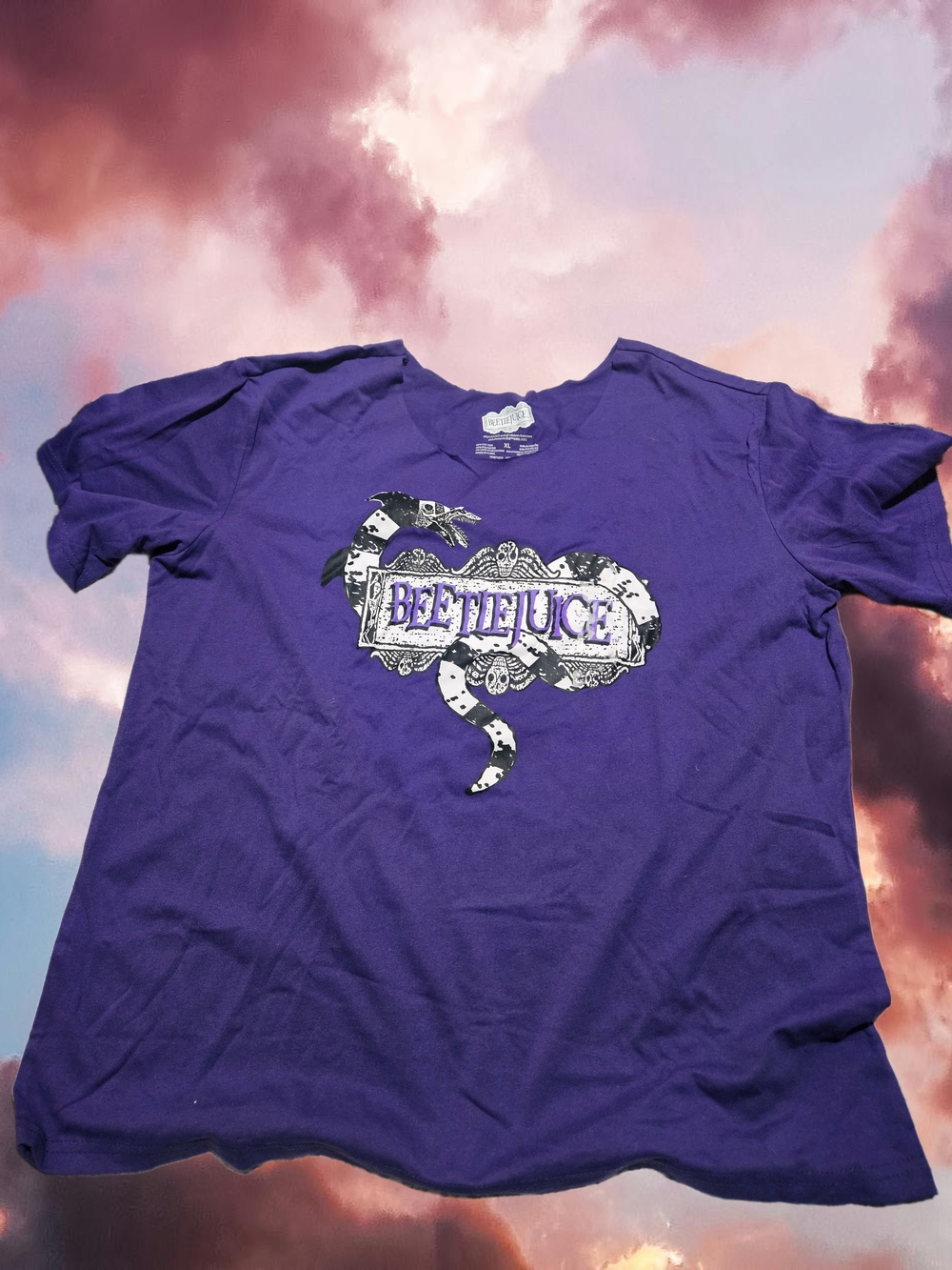Beetlejuice Graphic Short Sleeve Tee - Purple